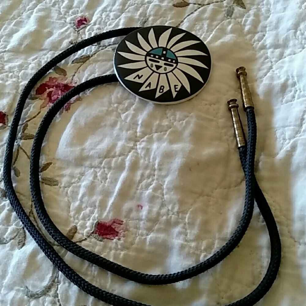 G.Louis Acoma pottery bolo tie